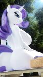  3d_(artwork) 9:16 anthro big_breasts big_butt breasts butt digital_media_(artwork) female friendship_is_magic hasbro hi_res huge_breasts huge_butt looking_at_viewer my_little_pony nipples nude rarity_(mlp) smile solo symm widescreen 