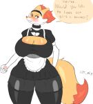  anthro artply big_breasts braixen breasts dialogue female hi_res imminent_sex looking_at_viewer looking_pleasured nintendo pok&eacute;mon pok&eacute;mon_(species) smile solo talking_to_viewer thick_thighs video_games 