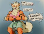  &lt;3 2021 anthro anthrofied arcanine balls big_balls black_body black_fur bodily_fluids bulge clothing daftpatriot digital_media_(artwork) emanata english_text eyes_closed fur genitals heart_after_text hi_res huge_balls male muscular muscular_male nintendo open_mouth open_smile orange_body orange_fur pok&eacute;mon pok&eacute;mon_(species) pok&eacute;morph shirt simple_background smile solo sweat sweaty_balls sweaty_genitalia tan_body tan_fur tank_top text text_with_heart topwear video_games wardrobe_malfunction 
