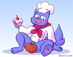  anthro apple canid canine canis cartoon_network censored chef clothed clothing convenient_censorship digital_media_(artwork) fizzyjay hi_res looking_at_viewer male mammal mao_mao:_heroes_of_pure_heart rhett_the_chef simple_background smile solo wolf 