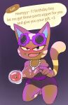  alcohol animal_crossing anthro beverage blush breasts brown_body clothed clothing cocktail digital_media_(artwork) domestic_cat dress english_text eyewear fangs felid feline felis female fur gem glasses hi_res jewelry katt_(animal_crossing) kneeling looking_at_viewer mammal martini necklace nintendo nipple_slip nipples open_mouth party pearl_(gem) pearl_necklace simple_background smile solo text video_games wardrobe_malfunction yellow_eyes zody300 