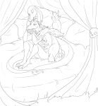  anthro bed disney duo furniture hair hi_res lizard male male/male monochrome muscular muscular_male nipples nude pillow rasticore_(svtfoe) reptile scalie star_vs._the_forces_of_evil toffee_(svtfoe) unknown_artist 