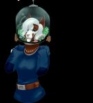  2019 anthro armor astronaut cira_nova domestic_cat felid feline felis female flower hair headgear helmet hi_res mammal plant solo spacesuit terrarium vivarium 