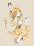  animal_humanoid blonde_hair bow_tie catzz felid felid_humanoid feline feline_humanoid female grey_background hair hi_res humanoid inner_ear_fluff kemono_friends looking_at_viewer mammal mammal_humanoid serval-chan serval_humanoid simple_background smile solo tuft yellow_eyes 