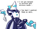  ambiguous_gender anthro balls bdsm bondage bound canid canine chastity_cage chastity_device clothing deltarune dialogue disembodied_hand dunnhier1 duo english_text erection genitals girly hands_behind_back human humanoid_genitalia humanoid_penis kris_(deltarune) male male/ambiguous mammal mask navel open_mouth orgasm_denial penis questionable_consent restrained sex skinsuit smile standing submissive tasque_manager teasing text tight_clothing touching_penis transformation undertale_(series) video_games wide_hips 