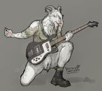  absurd_res anthro bass_guitar beard boots bottomless bovid caprine clothed clothing ear_piercing ear_ring eyebrow_piercing facial_hair facial_piercing female footwear furgonomics furry-specific_piercing genitals goat guitar hairy hi_res mammal musical_instrument piercing plucked_string_instrument priscillasheep pubes pussy ring_piercing russian_white_dairy_goat solo string_instrument tongue tongue_out tongue_piercing waddle 