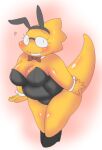  &lt;3 2021 alphys alpi anthro avian belly big_breasts blush bow_tie breasts buckteeth bunny_costume cleavage clothed clothing costume cuffs_(clothing) eyewear fake_ears fake_rabbit_ears female front_view glasses hi_res high_heels leotard lizard looking_at_viewer non-mammal_breasts overweight overweight_anthro overweight_female reptile scales scalie short_stack simple_background smile solo teeth thick_tail thick_thighs three-quarter_view undertale undertale_(series) video_games wide_hips yellow_body yellow_scales 