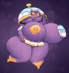  anthro big_breasts blush breasts female food food_creature genitals hi_res huge_breasts huztar nintendo nipples nude open_mouth pok&eacute;mon pok&eacute;mon_(species) polteageist purple_body pussy solo spirit teapot thick_thighs video_games yellow_nipples 