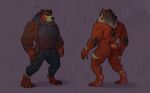  2021 a1tar absurd_res anthro butt clothed clothing colored digital_media_(artwork) dire_bear hi_res male mammal model_sheet muscular muscular_male nude solo ursid 