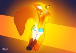  anthro anus butt canid canine discreet_user disembodied_hand female floating_hands fox genitals glowing glowing_body hi_res mammal mylar_(discreet_user) pussy solo spread_butt spreading 