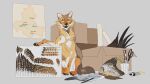  16:9 2021 ambiguous_gender black_nose box canid canine canis container coyote digital_media_(artwork) feathered_wings feathers feral front_view glue hi_res looking_at_viewer mammal map paws pen ruler scissors simple_background sitting solo wavyrr whiskers widescreen wings 
