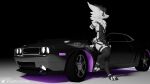  16:9 3d_(artwork) 4k absurd_res anthro armwear big_ears blender_(software) car clothing digital_media_(artwork) dodge_challenger dragon harness hi_res knuffelbeestje leaning leaning_back leaning_on_object legwear male solo stockings vehicle widescreen zyphron 