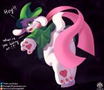  anthro anus barely_visible_anus blush boss_monster bottomless bovid butt caprine clothed clothing convenient_censorship deltarune fur goat green_eyes hat headgear headwear hi_res looking_at_viewer looking_back male mammal pawpads paws pink_pawpads ralsei robe scarf senz solo text undertale undertale_(series) url video_games white_body white_fur young 