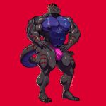  1:1 2021 abs alligator alligatorid anthro barazoku big_muscles bulge clothing crocodilian detailed dinosaur hands_on_hips hi_res huge_muscles hybrid looking_at_viewer male muscular muscular_anthro muscular_male navel nipples obliques pecs qaz quads rapture_b0y red_background reptile scalie signature simple_background smile solo standing thick_thighs thong underwear vein 