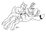  169_position 1997 69_position abs anal anal_penetration animal_genitalia anthro anthro_on_anthro anthro_penetrated anthro_penetrating anthro_penetrating_anthro antlers balls black_and_white butt butt_grab canid canine canis cervid cheek_tuft dipstick_tail erection eyes_closed facial_tuft fellatio fox foxxfire from_behind_position genitals group group_sex hand_holding hand_on_butt hand_on_hip happy happy_sex hooves horn interspecies male male/male male_penetrated male_penetrating male_penetrating_male mammal markings monochrome multicolored_tail nude oral pecs penetration penile penile_penetration penis penis_in_ass sex sheath smile spoon_position spooning tail_markings three-quarter_view threesome tongue tongue_out traditional_media_(artwork) tuft wolf 