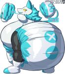  alpha_channel anthro big_breasts big_butt big_diaper blue_hair breasts butt deltarune dialogue diaper felid feline female hair hi_res huge_breasts hyper hyper_breasts machine mammal nipples rear_view robot solo tasque_manager thick_thighs undertale_(series) video_games weewizzylizzy whip white_diaper wide_hips 