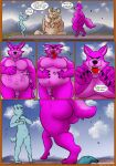  anthro big_butt burping butt canid canine canis comic death dialogue digestion duo english_text fatal_vore hi_res hyaenid imminent_vore imprint macro male male/male mammal micro nude pickles-hyena rumbling_stomach text vore wolf 