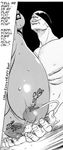  1girl breasts covered_nipples greyscale hanging_breasts huge_breasts large_breasts monochrome nipples non-web_source 
