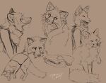  2021 bone canid canine digital_media_(artwork) feral fox group hi_res humanoid mammal sketch skull spacecadetwah study whiskers 