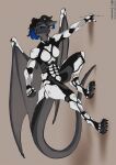  anthro armor ash_(disambiguation) barefoot biped claws dragon feet female foxboy83 hi_res long_tail membrane_(anatomy) membranous_wings solo toe_claws wings 