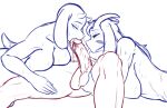  absurd_res anthro asriel_dreemurr_(god_form) ball_fondling balls big_breasts bodily_fluids bovid breasts caprine collaborative collaborative_fellatio collaborative_sex crossgender daughter faceless_character faceless_male fellatio female female/female fondling genitals goat group hi_res line_art male male/female mammal mother mother_and_child mother_and_daughter oral parent parent_and_child penile rusal32 semi_incest sex sweat toriel undertale undertale_(series) video_games 