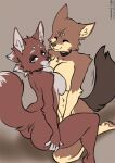  anthro baelfire blue_eyes breast_squish breasts breasts_frottage canid canine canis chest_tuft collar collar_only dipstick_tail domestic_dog duo elbow_tuft eyes_closed female female/female fingerless_(marking) foxboy83 fur hand_on_butt hi_res inner_ear_fluff looking_at_viewer looking_back looking_back_at_viewer mammal markings motion_lines multicolored_body multicolored_fur multicolored_tail navel pawpads side_boob simple_background smile squish tail_markings tail_motion tailwag tamara_(castbound) tuft two_tone_body two_tone_fur 