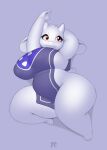  2021 anthro big_breasts boss_monster bovid breasts caprine female hi_res huge_breasts huge_hips huge_thighs lying mammal overweight overweight_anthro overweight_female red_eyes short_stack solo thick_thighs toriel undertale undertale_(series) video_games wide_hips xylas 
