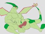  4:3 anthro anthrofied balls daikuhiroshiama flygon genitals green_body hi_res male masturbation muscular muscular_anthro muscular_male nintendo nude pecs penile penile_masturbation penis pok&eacute;mon pok&eacute;mon_(species) pok&eacute;morph solo video_games wings 