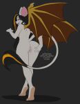  2021 anthro black_hair breasts chiropteran digital_media_(artwork) eyebrows eyelashes female genitals hair hi_res kittydee mammal membrane_(anatomy) membranous_wings nude pussy smile verelle wings 