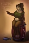  anthro barrel blizzard_entertainment clothing female fish hi_res mammal marine pandaren quisty solo ursid video_games warcraft 