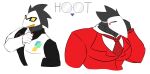  absurd_res anthro athletic avian bird blush butler classy darkner deltarune dg254 duo elegant eyewear glasses hi_res male mask muscular swatch_(deltarune) swatchling undertale_(series) video_games 