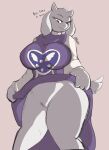  anthro bedroom_eyes big_breasts bovid breasts caprine clothed clothing clothing_lift dttart female genitals goat hi_res mammal narrowed_eyes no_underwear partially_clothed presenting pussy seductive solo thick_thighs toriel undertale undertale_(series) video_games 