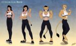  5:3 anthro athletic beverage biped black_hair black_pawpads bottomwear bra brown_eyes claws clothing digitigrade felid female footwear fur fur_growth gradient_background growth gym_bottomwear gym_clothing gym_pants hair hair_loss human human_to_anthro humanoid lion long_hair mammal mirri pale_skin pantherine pants pawpads paws plantigrade plantigrade_to_digtigrade sequence shoes shorts simple_background snout snout_growth solo species_transformation sports_bra tail_growth tail_tuft tan_body tan_fur teeth torn_bottomwear torn_clothing torn_pants torn_shorts transformation tuft underwear whiskers 