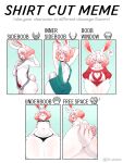  absurd_res anthro anus baggy_clothing black_bra black_clothing black_panties black_underwear bra breasts butt cleavage_cutout clothed clothing digital_media_(artwork) english_text female fur hi_res holding_butt ima_(imabunbun) imabunbun inner_side_boob lagomorph leporid mammal meme multiple_images navel nipple_outline nipples nude panties rabbit red_clothing red_sweater red_topwear shaded shirt_cut_meme side_boob solo spread_butt spreading sweater text topwear under_boob underwear white_body white_fur 
