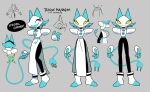 2021 anthro biped deltarune digital_media_(artwork) domestic_cat electrical_plug english_text felid feline felis female floating_hands floating_limbs grey_background machine mammal model_sheet nelnal official_art robot simple_background solo standing tasque_manager text undertale_(series) video_games whip yellow_eyes 