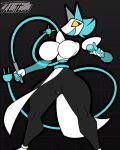  4:5 4_fingers anthro big_breasts biped black_body blue_hair blue_tail bottomwear breasts clothing curvy_figure deltarune digital_media_(artwork) domestic_cat empty_eyes felid feline felis female fingers floating_arms floating_head floating_limbs front_view genitals hair hi_res holding_object holding_weapon holding_whip huge_breasts johnithanial machine mammal melee_weapon monotone_ears monotone_hair monotone_tail multicolored_body open_mouth open_smile pose pussy robot short_hair simple_background smile solo standing tasque_manager thick_thighs translucent translucent_body undertale_(series) video_games voluptuous weapon whip white_body white_bottomwear white_clothing 