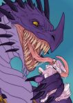  ambiguous_gender angry bodily_fluids claws dragon dreamworks duo feral finger_claws hi_res how_to_train_your_dragon imminent_vore licking pythor_(fan_character) riorix saliva scalie sharp_teeth skrill_(species) teeth teeth_showing tongue tongue_out wyvern 