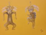  4:3 absurd_res crown dancing feral hi_res j_xiii lemur male mammal pose primate ring-tailed_lemur sketch solo strepsirrhine 
