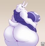  2020 anthro big_breasts big_butt boss_monster bovid breasts butt caprine clothing dedoarts eyebrows eyelashes female goat huge_butt mammal red_eyes solo thick_thighs toriel undertale undertale_(series) video_games 