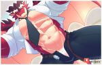  abs absurd_res anthro belt bottomwear clothed clothing dragon eyebrows eyewear glasses gullash hi_res horn kulplant lingguang male muscular muscular_anthro muscular_male necktie notes_of_hearts open_clothing open_topwear pants pecs red_body scalie solo topwear underwear wings 