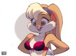  anthro baggy_clothing bra brown_body brown_fur brown_hair buckteeth clothing collarbone dead_eyes digital_drawing_(artwork) digital_media_(artwork) eyelashes featureless_chest female flat_chested fur hair humor lagomorph leporid lola_bunny looney_tunes mammal open_mouth open_smile pink_bra pink_clothing pink_underwear popodunk rabbit realization simple_background small_breast_angst smile solo teeth underwear warner_brothers 