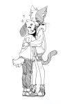  &lt;3 2020 5_fingers anthro biped blush bottomwear canid canine canis clothed clothing converse_shoes cute_fangs domestic_cat domestic_dog duo embrace eyes_closed felid feline felis ffjjfjci fingers footwear fully_clothed fur fuxiao_(ffjjfjci) hair hand_on_back hand_on_face happy head_turned hi_res hoodie hug jacket kemono kissing kissing_head legs_together legwear male male/male mammal open_mouth pants pen_(artwork) romantic romantic_couple shan_chui_cha_(ffjjfjci) shoes shorts simple_background smile standing teenager thigh_highs tongue topwear traditional_media_(artwork) whiskers white_background young 