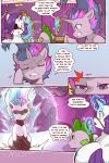  2:3 blush cold-blooded-twilight comic dialogue dragon english_text equid equine eye_patch eyewear female feral friendship_is_magic hasbro hi_res horn magic male mammal mirror my_little_pony rarity_(mlp) spike_(mlp) text twilight_sparkle_(mlp) unicorn 