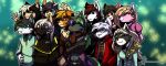  anthro banner bottomwear canid canine canis clothing coat discord_(mlp) discord_banner domestic_cat domestic_dog eyewear felid feline felis female friendship_is_magic giant_panda glasses group group_portrait hasbro hybrid male mammal mask masterzoroark666 murid murine my_little_pony piercing rat rodent skirt suit telegram topwear ursid wings wolf 