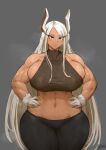  abs animal_humanoid batako big_breasts big_ears bottomwear breasts clothing curvy_figure female hand_on_hip hi_res huge_breasts huge_hips humanoid lagomorph lagomorph_humanoid leporid leporid_humanoid long_ears mammal mammal_humanoid miruko muscular muscular_female my_hero_academia navel neutral_expression pants rabbit rabbit_humanoid side_boob skindentation solo standing thick_thighs voluptuous wide_hips workout_clothing yoga_pants 