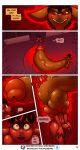  aamon_(james_howard) anthro big_penis chiropteran cock_bulge cock_vore comic demon dialogue duo english_text genitals hi_res huge_penis hyper hyper_genitalia hyper_penis james_howard male male/male mammal onlyfans penile penis subscribestar text url vore 