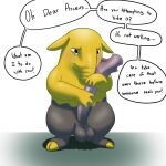  1:1 2021 anatomically_correct anatomically_correct_genitalia anatomically_correct_penis animal_genitalia animal_penis balls big_balls big_penis blush dialogue drowzee english_text erection genitals hi_res huge_penis linked_speech_bubble long_penis male medial_ring nintendo nude penis pok&eacute;mon pok&eacute;mon_(species) solo species_name_in_dialogue speech_bubble tapir_penis text thick_penis tush unwanted_erection video_games 