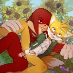 &lt;3 &lt;3_eyes 1183 1:1 ahegao anal anal_penetration anthro anthro_on_anthro anthro_penetrated anthro_penetrating anthro_penetrating_anthro balls bite biting_lip bodily_fluids canid canine clothing cum duo echidna erection flower fox fur genital_fluids genitals gloves handwear hi_res jacket knuckles_the_echidna looking_pleasured looking_up male male/male male_penetrated male_penetrating male_penetrating_male mammal miles_prower monotreme multi_tail nature nature_background nipples one_eye_closed penetration penile penis plant purple_eyes sega sex sonic_the_hedgehog_(series) topwear 