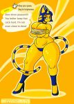  animal_crossing animal_humanoid animated ankha_(animal_crossing) ankha_zone ankle_cuffs areola bandage bandaged_chest big_breasts blue_hair breasts butt clothed clothing crossed_arms dialogue dialogue_box digital_media_(artwork) domestic_cat dominant dominant_female egyptian english_text felid feline felis female frozenartifice fur genitals hair header header_box hi_res high_heels huge_breasts humanoid hyper hyper_breasts jewelry legwear looking_at_viewer mammal mammal_humanoid navel nintendo nipple_outline nipple_tape nipples nude orgasm_denial pasties pussy pussy_tape restraints shackles short_playtime simple_background solo speech_bubble talking_to_viewer tape text text_header thick_thighs underwear video_games wide_hips yellow_body 