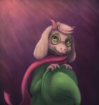  2021 absurd_res anthro bovid caprine clothed clothing deltarune digital_drawing_(artwork) digital_media_(artwork) eyewear fur glasses goat hi_res huge_filesize mammal ralsei scarf simple_background solo speedpaint undertale_(series) video_games vm94 